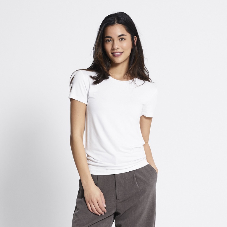 Soft feel tee "Liv" White 2